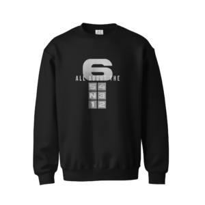 All About 6 Font Sweat Shirt Black